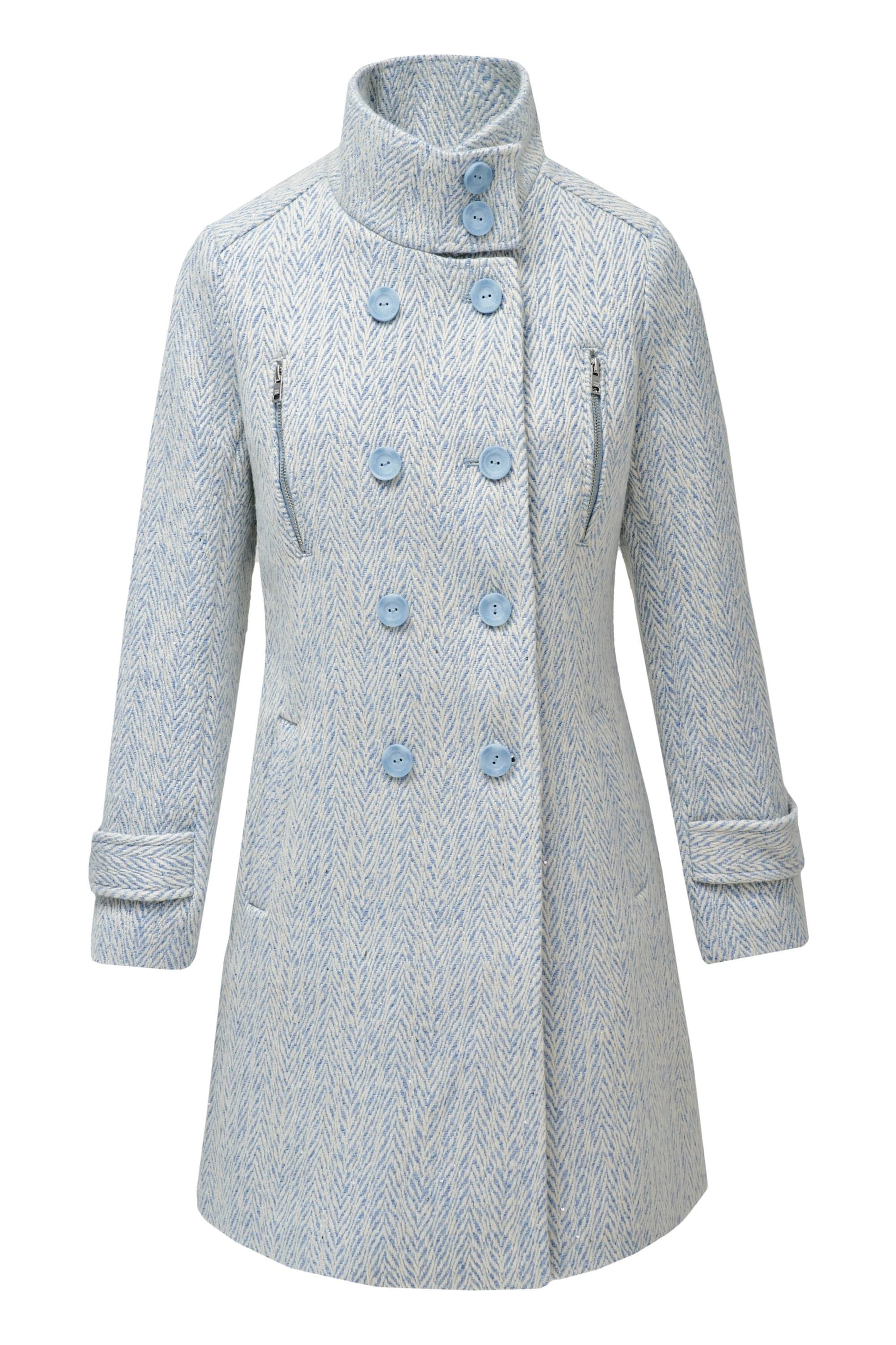 Salsa Jeans Mantel 'Grace' in Blau: Vorderseite