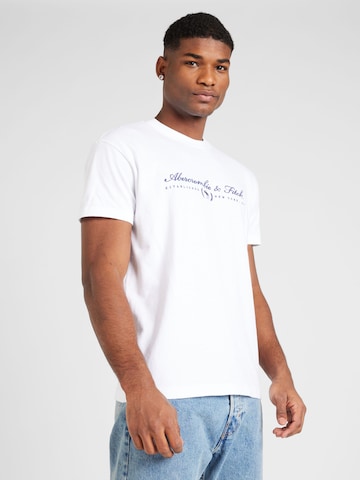 T-Shirt Abercrombie & Fitch en beige : devant