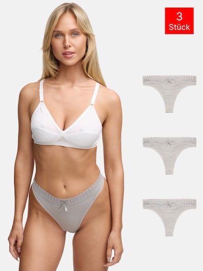 Tazzio Thong '3er Pack F927' in Grey, Item view