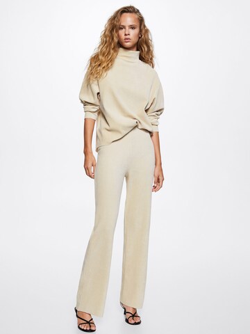 MANGO Flared Broek 'Pana' in Beige