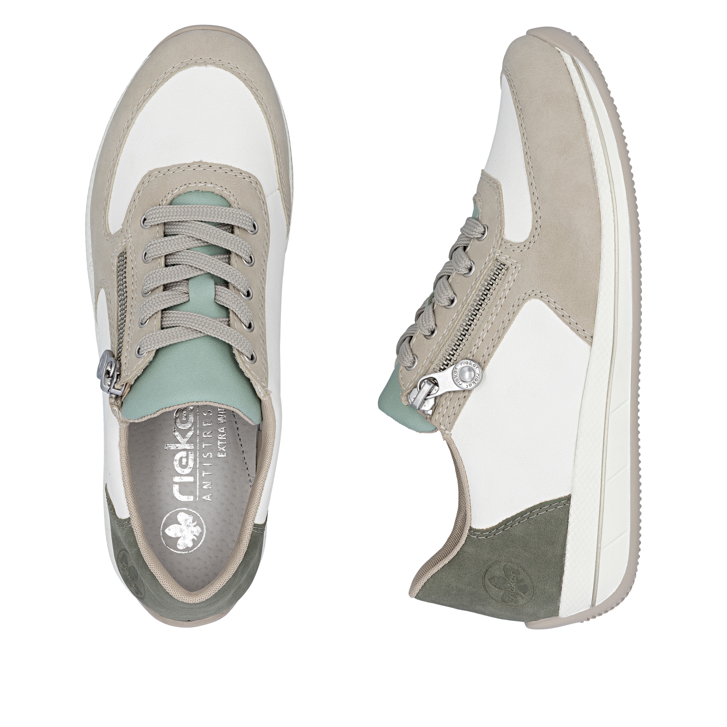 Baskets basses Rieker en blanc