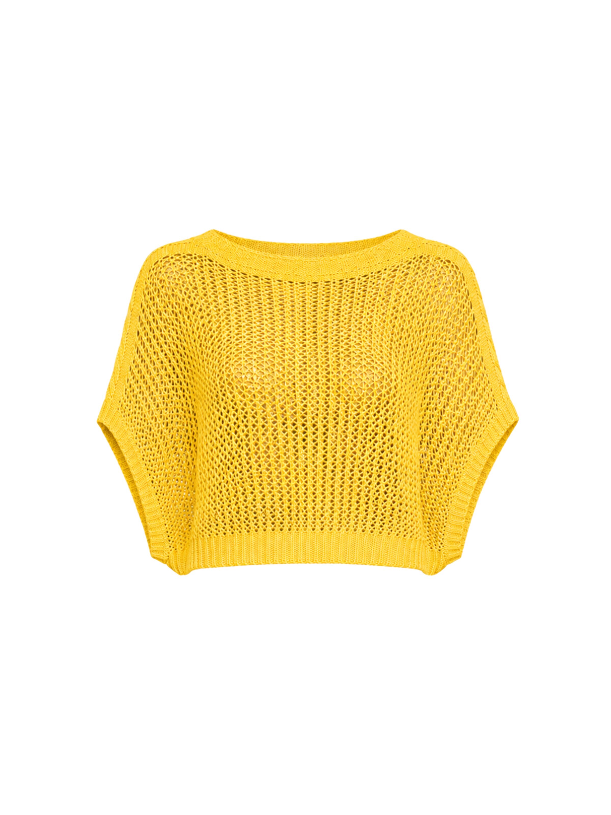 Süel knitwear Knitted top 'Birthday' in Yellow: front