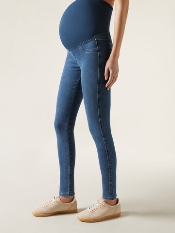CALZEDONIA Skinny Jeggings in Blue: front