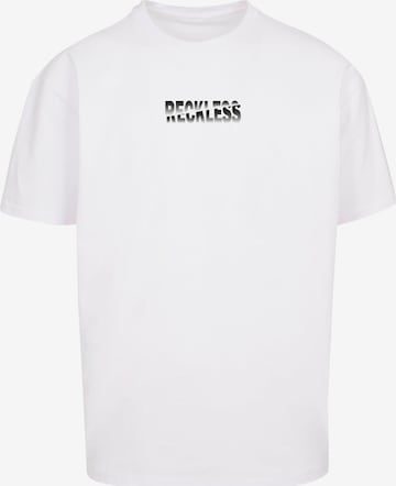 T-Shirt 'Reckless' Merchcode en blanc : devant