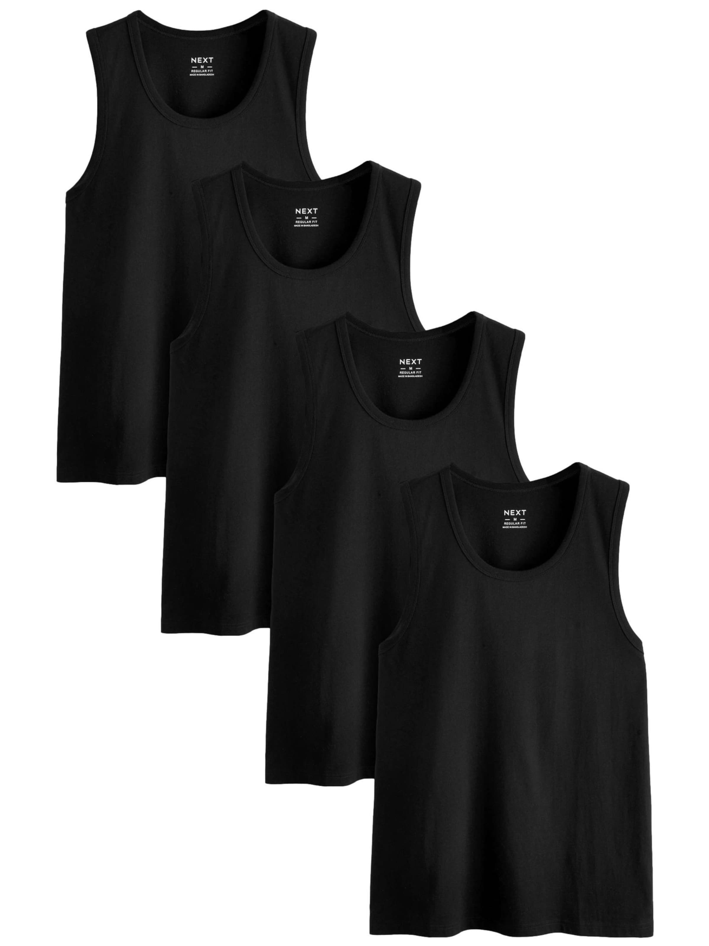 Next Нательная майка в Черный: спереди