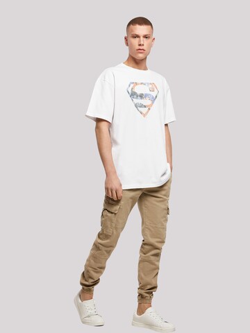 T-Shirt 'Superman Floral Logo 2' F4NT4STIC en blanc