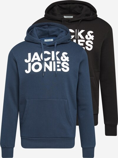 JACK & JONES Sweatshirt i blå / sort / hvid, Produktvisning