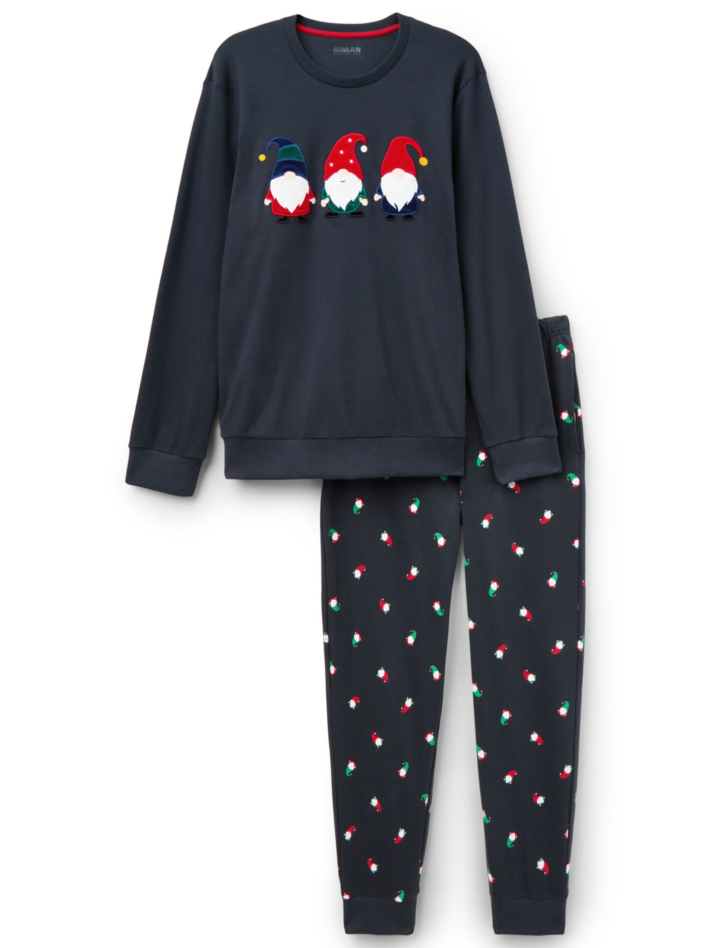 IUMAN Intimissimi Uomo Long Pajamas in Blue: front