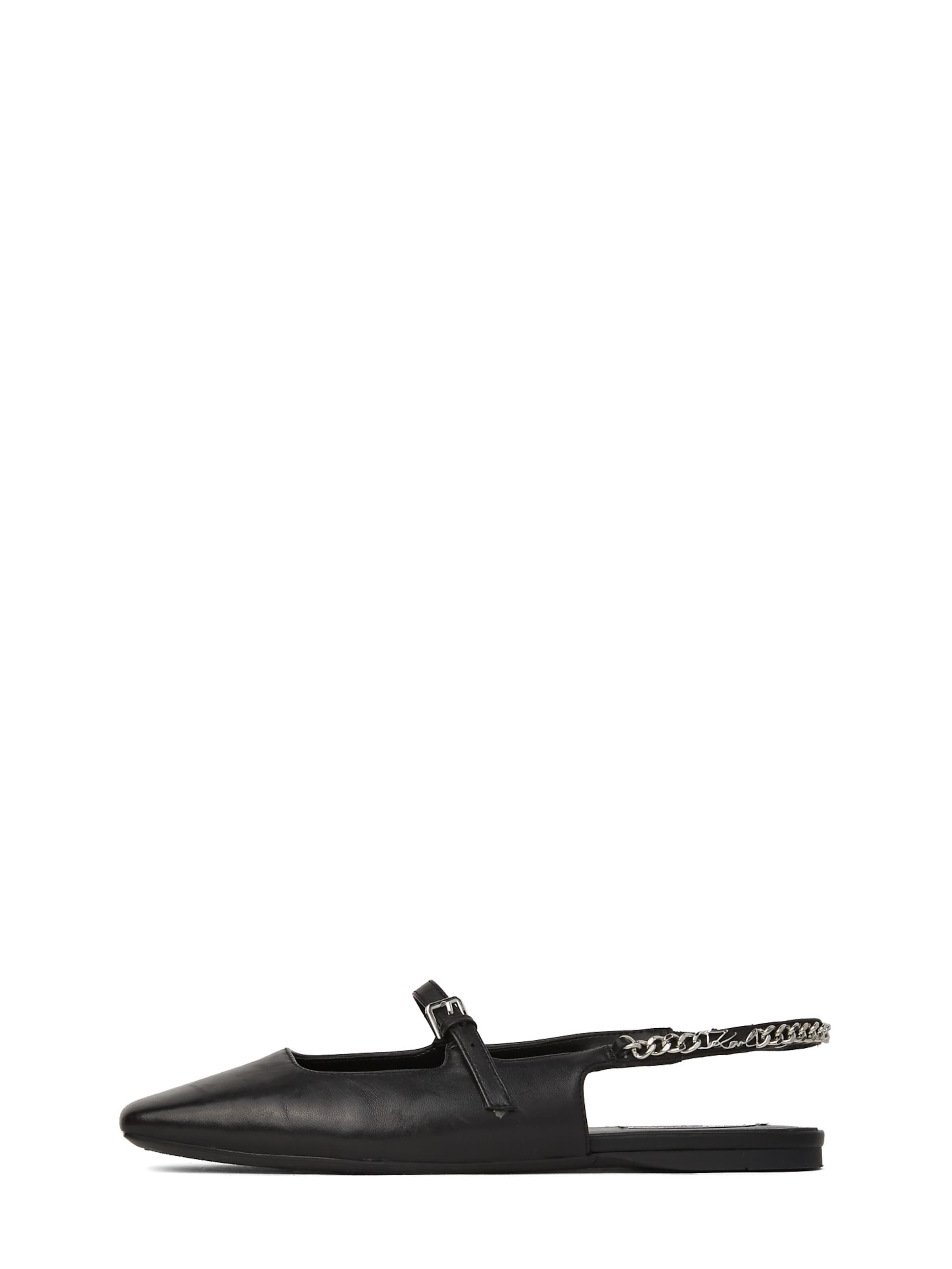 Karl Lagerfeld Strap ballerina 'Konnie' in Black: front
