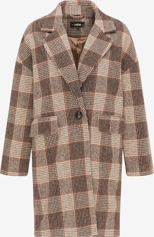 usha BLACK LABEL Between-Seasons Coat in Brown: front