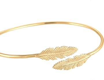 ELLI Armband Boho, Feder, Oberarm in Gold