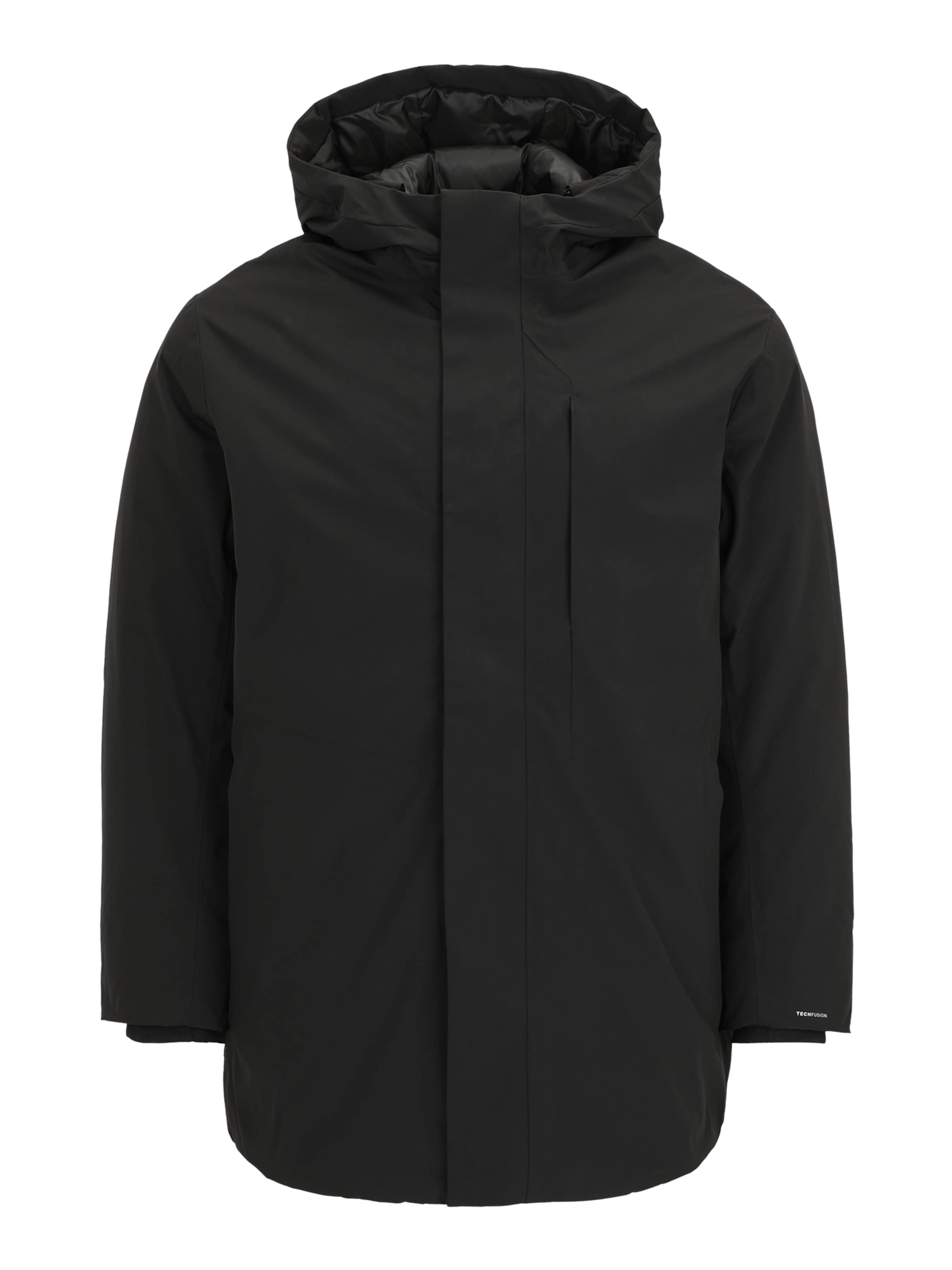Jack & Jones Plus Parka 'JJEKEEN' in Schwarz: Vorderseite