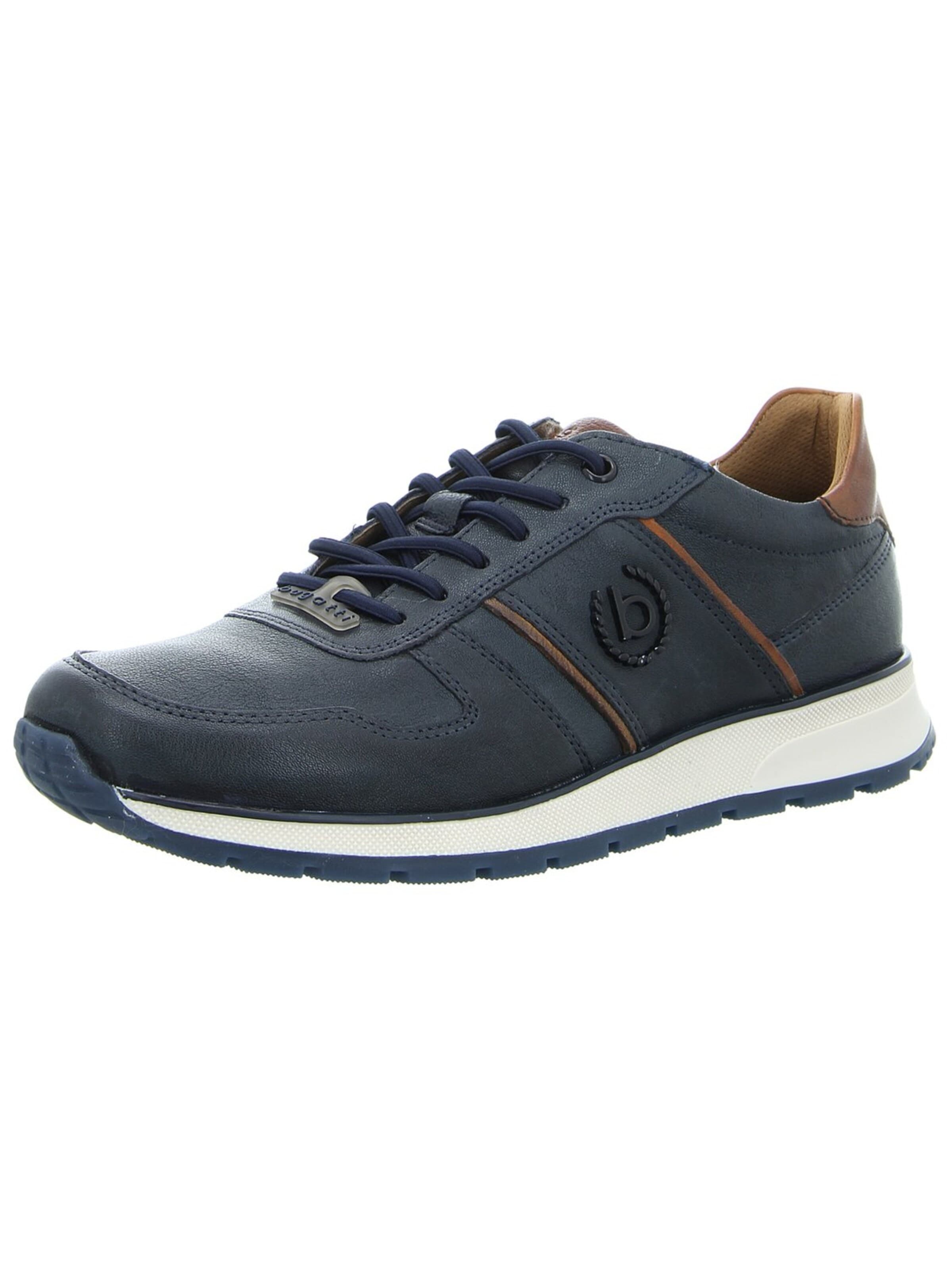 bugatti Athletic Lace-Up Shoes in Blue: front