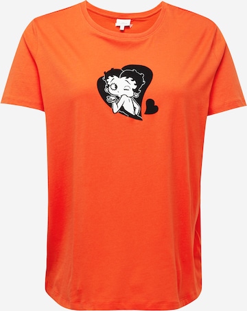 ONLY Carmakoma - Camisa 'BOOP' em vermelho: frente