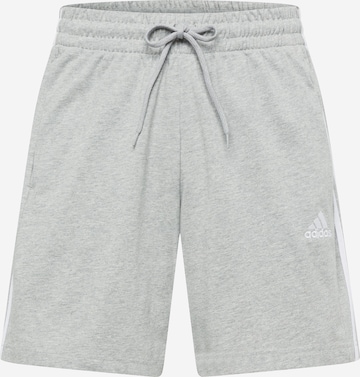 ADIDAS SPORTSWEAR Regular Workout Pants 'Essentials' in Grey: front