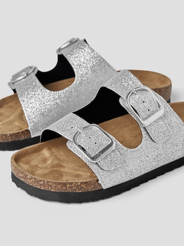 NAME IT Sandaler 'Floral' i sølv