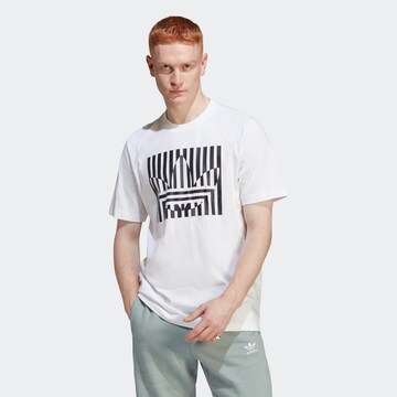 Tricou 'Rekive' de la ADIDAS ORIGINALS pe alb: față