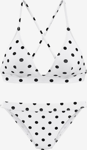 LASCANA Trójkąt Góra bikini w kolorze biały: przód