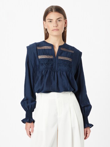 BOSS - Blusa 'Ibaca' en azul: frente