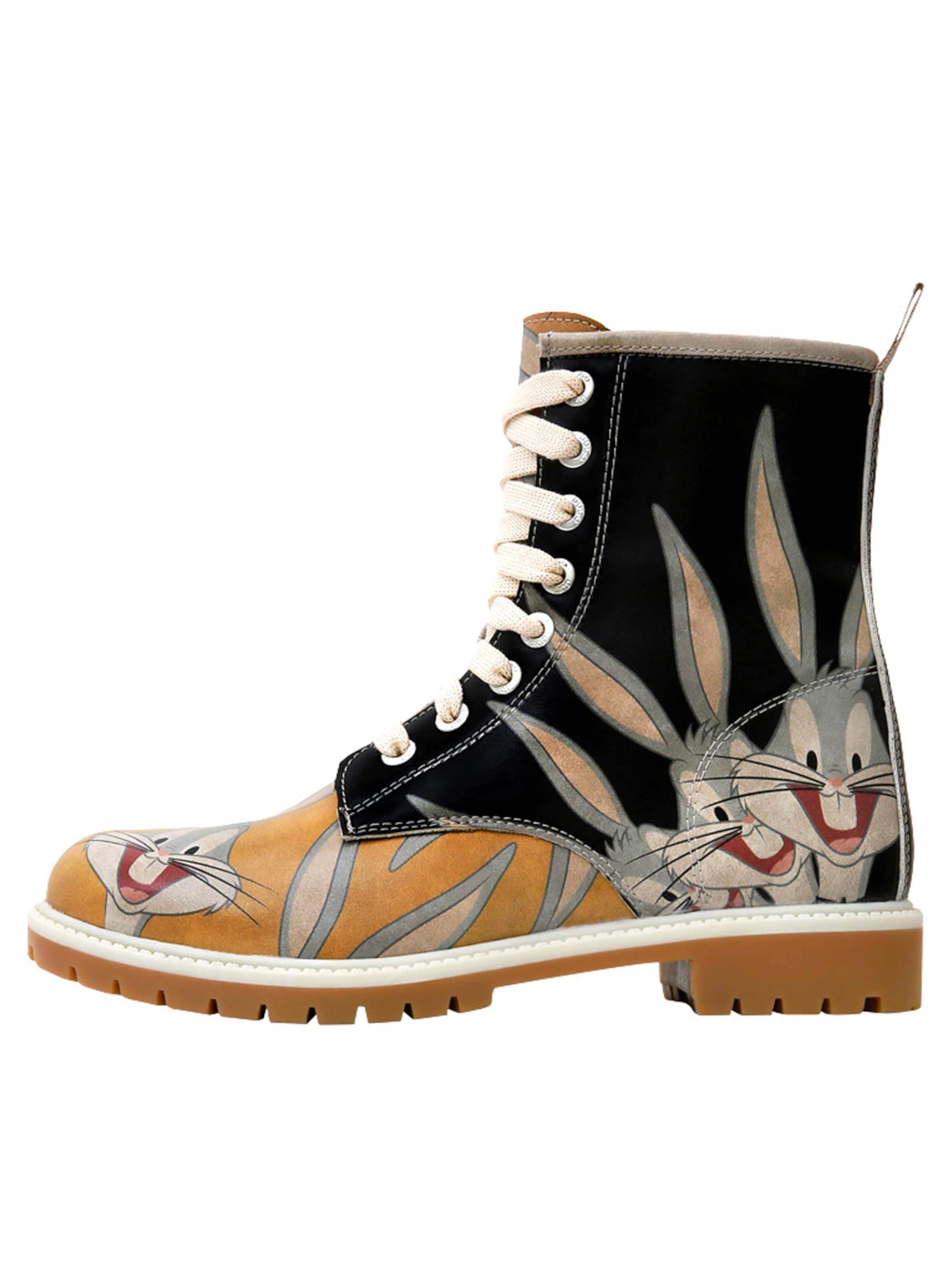 DOGO Lace-Up Boots 'Double Trouble' in Orange: front