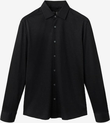 MANGO MAN Regular Fit Hemd 'Adana' in Schwarz: Vorderseite