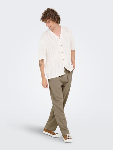Only & Sons Regular Trousers 'Sinus' in Beige