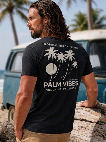 Neverless Shirt 'Palm Vibes'‌‌‌‌‌‌‌‌‌ in Schwarz