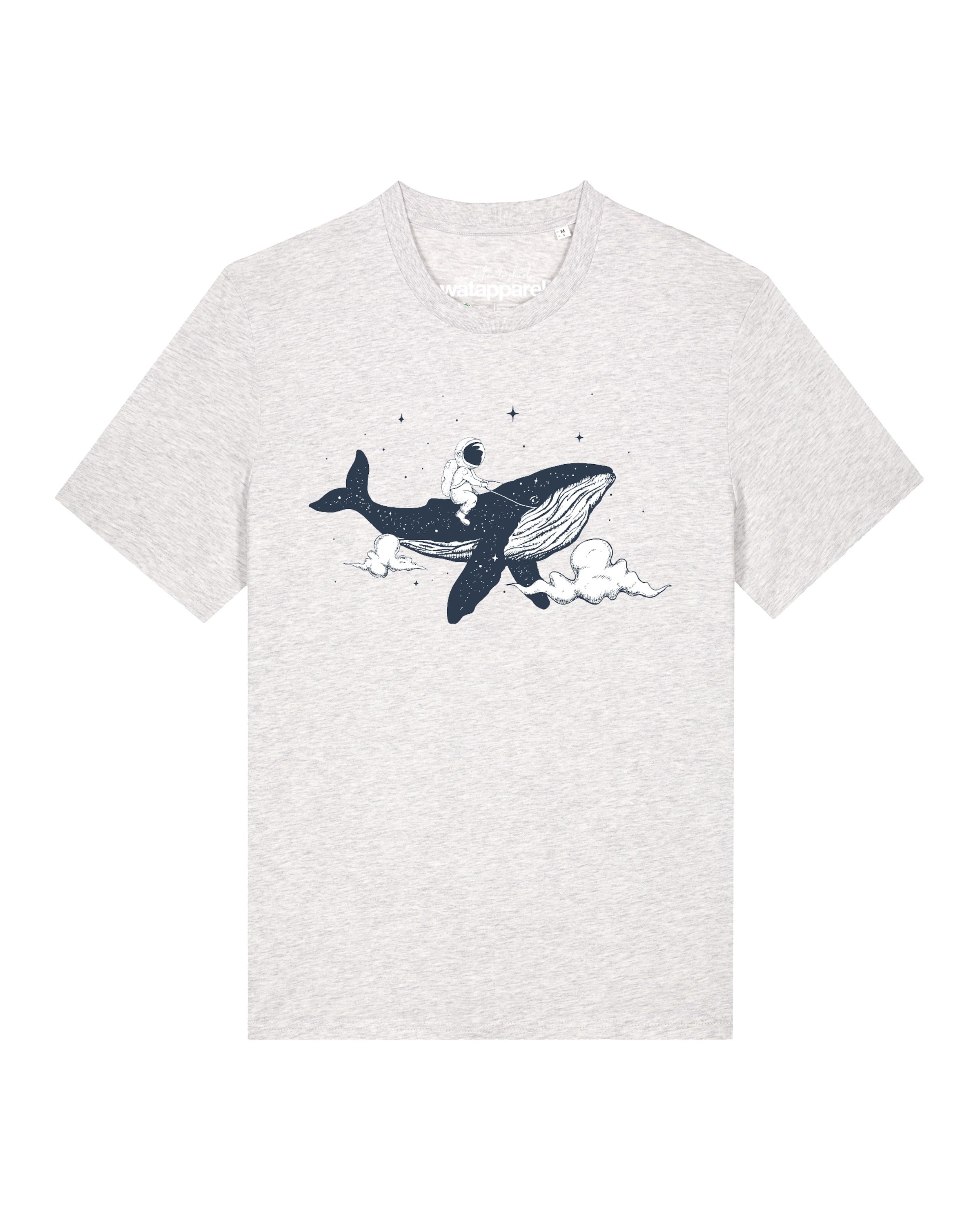 T-Shirt 'Spacewhale' Watapparel en gris : devant