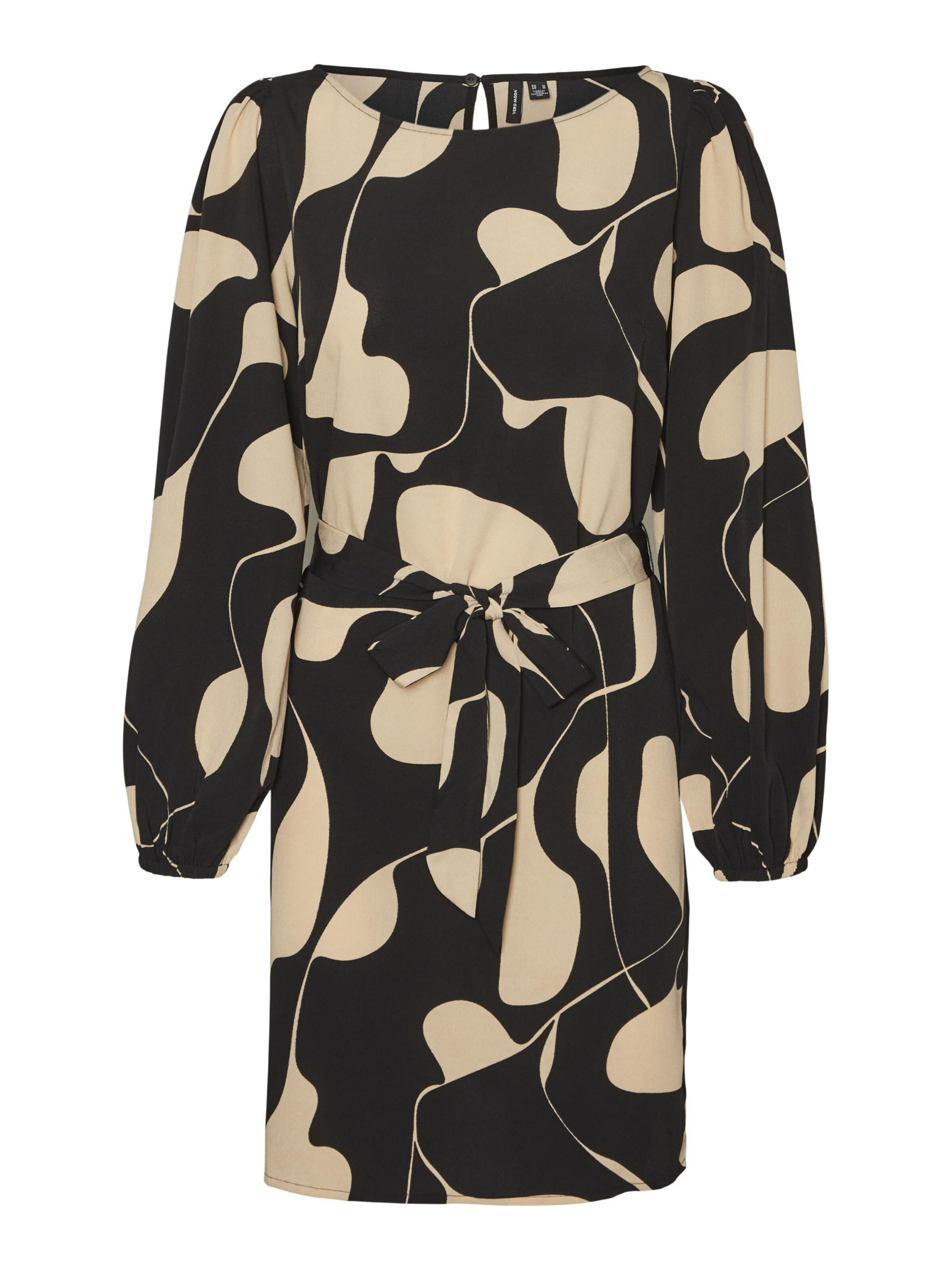 Vero Moda Curve Blousejurk 'LYDIA' in Zwart: voorkant