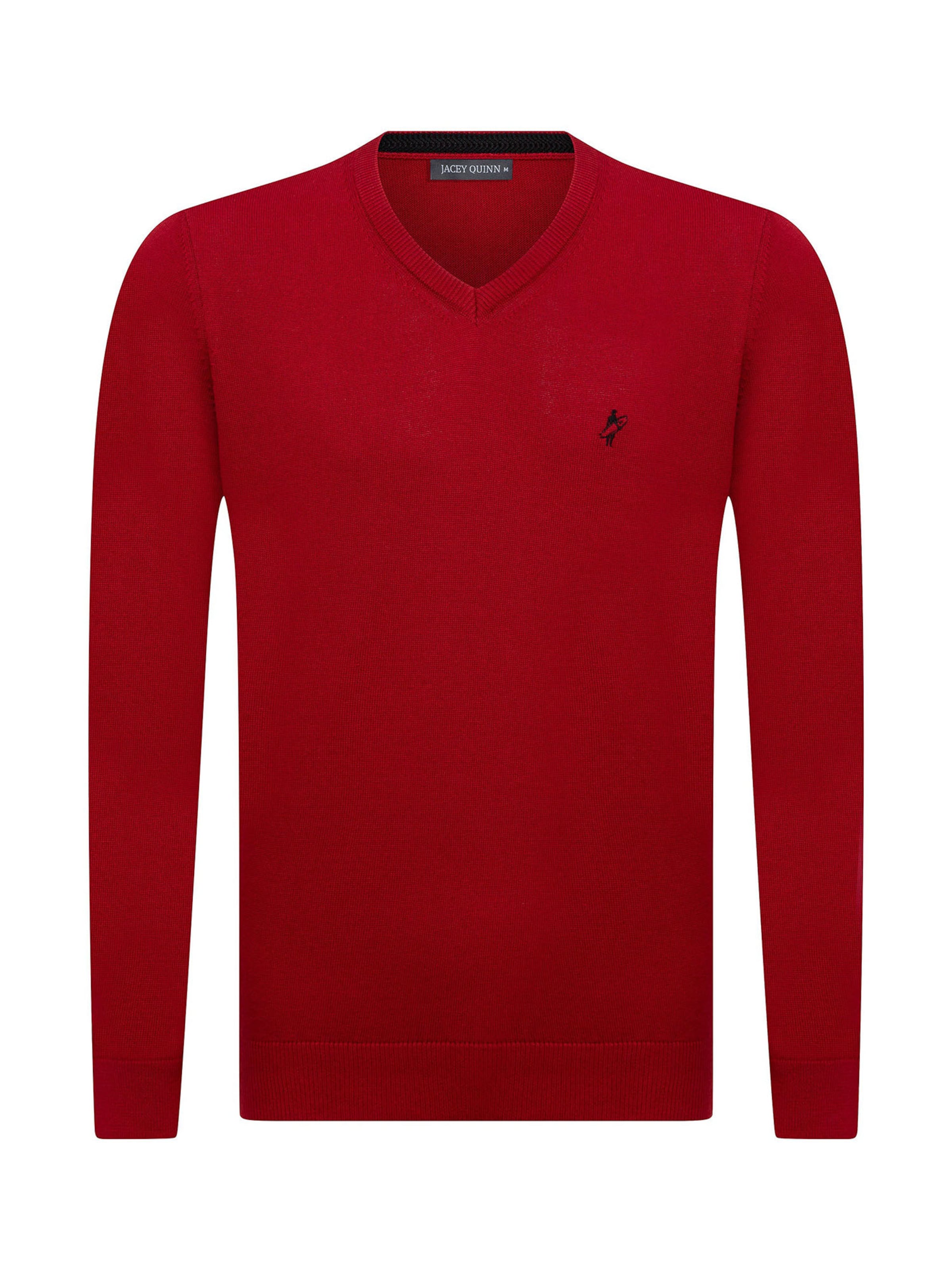 Jacey Quinn Πουλόβερ σε κόκκινο: μπροστά