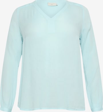 KAFFE CURVE Bluse 'Cami' in Blau: Vorderseite