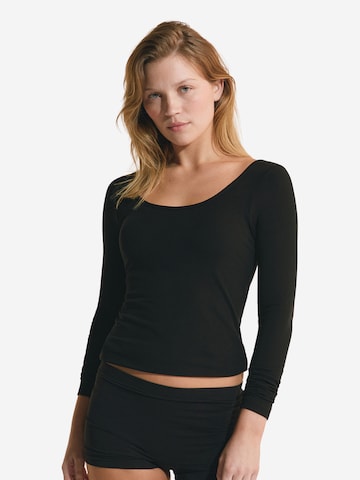 ETAM Pajama Shirt 'BRA' in Black