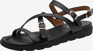 Sandales Tamaris en noir : devant