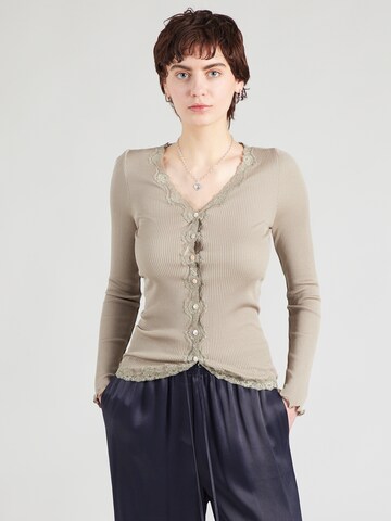 rosemunde - Cárdigan 'Babette' en marrón: frente