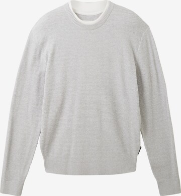 TOM TAILOR DENIM Sweater in Grey: front