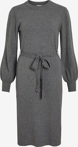 VILA - Vestido de punto en gris: frente