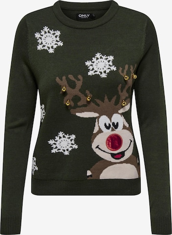 Pull-over 'XMAS' ONLY en vert : devant
