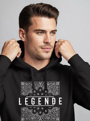 Neverless Sweatshirt 'Paisley Legende' in Black