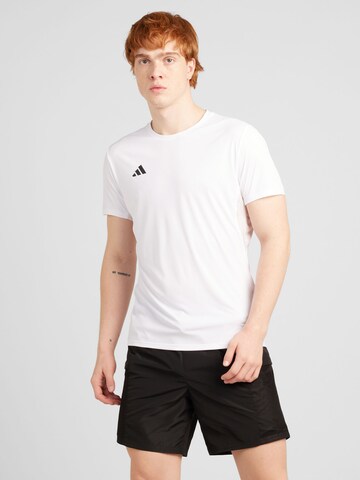 ADIDAS PERFORMANCE Functioneel shirt 'ADIZERO' in Wit: voorkant