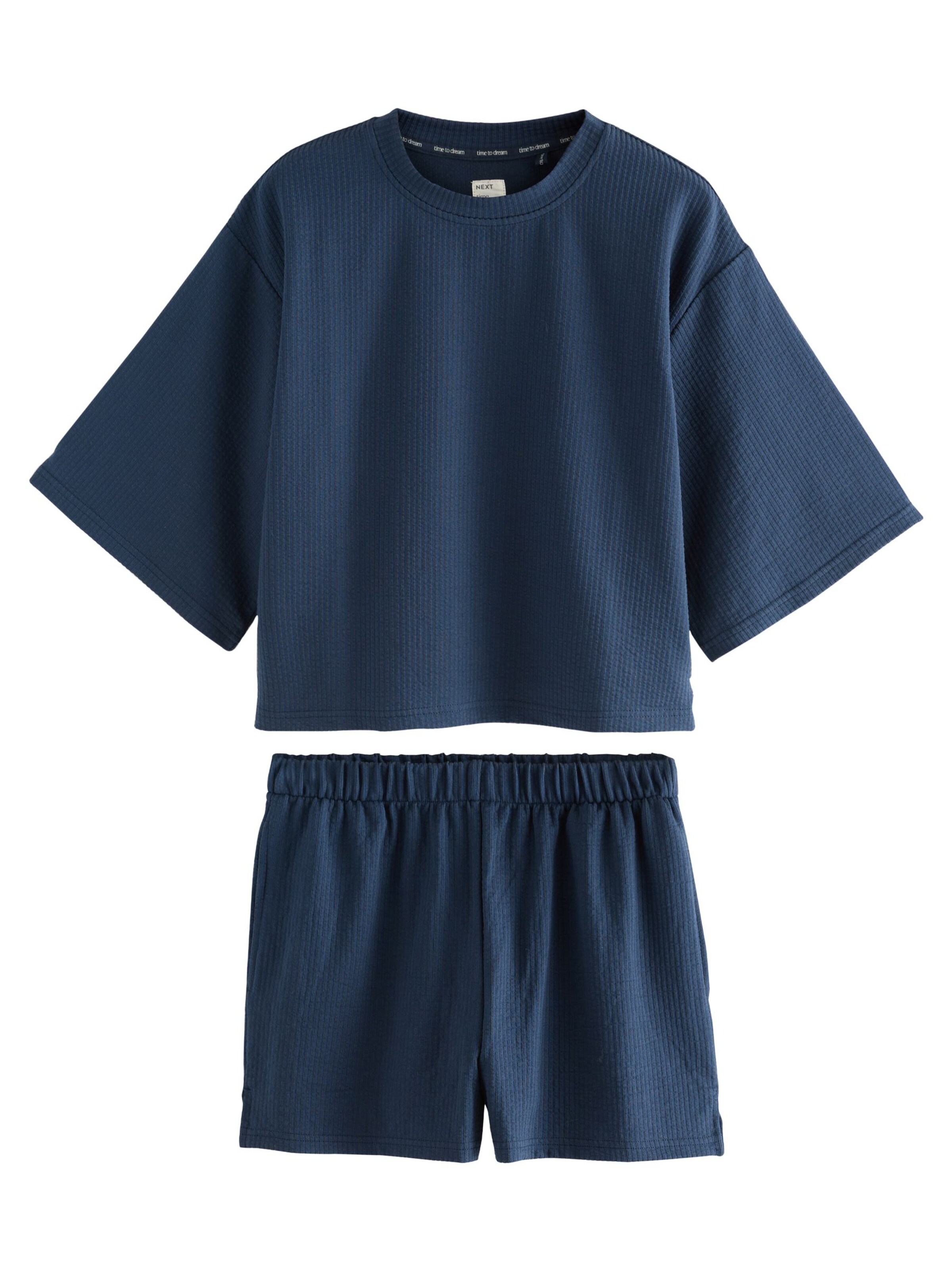 zils Next Pidžama ar šortiem: no priekšpuses