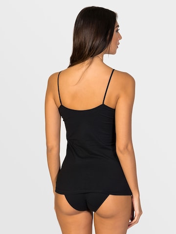 zd ZERO DEFECTS Undershirt 'Afrodita Spaghetti top soy fiber' in Black