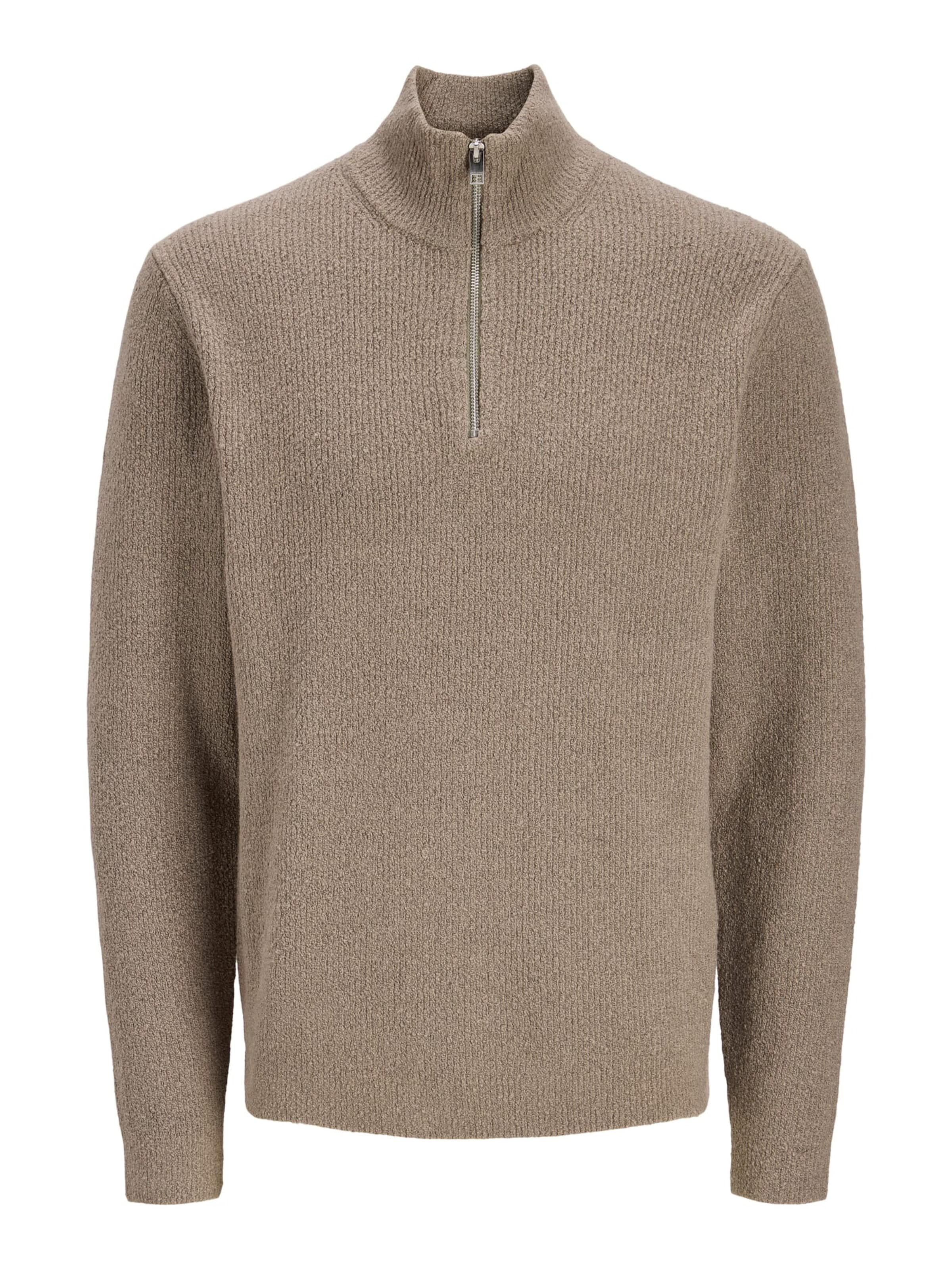 JACK & JONES Sweater 'Wesley' in Brown: front