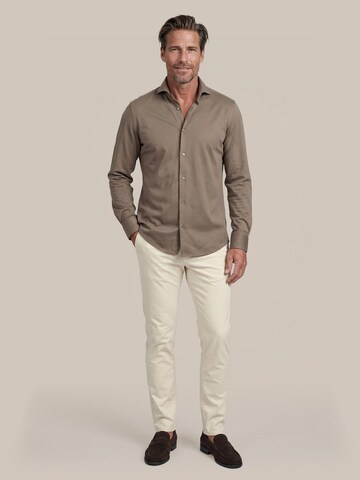 Suitable Slim fit Button Up Shirt in Brown