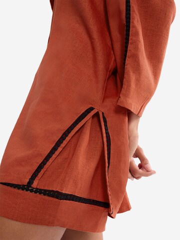 TRIUMPH Beach-Hemd ' Red Label Summer Wear ' in Braun