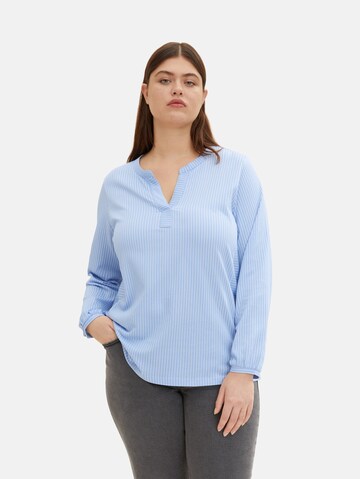 Tom Tailor Women + Blouse in Blauw: voorkant