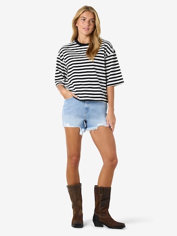 Noisy may Široka majica 'NMEMBER' | črna barva