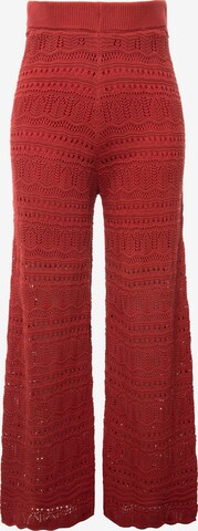 Wide Leg Pantalon Studio Untold en rouge : devant