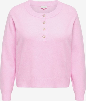 ONLY Carmakoma Trui 'CARMacey' in Roze: voorkant