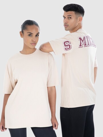 Smilodox T-Shirt 'Brail' in Beige: Vorderseite