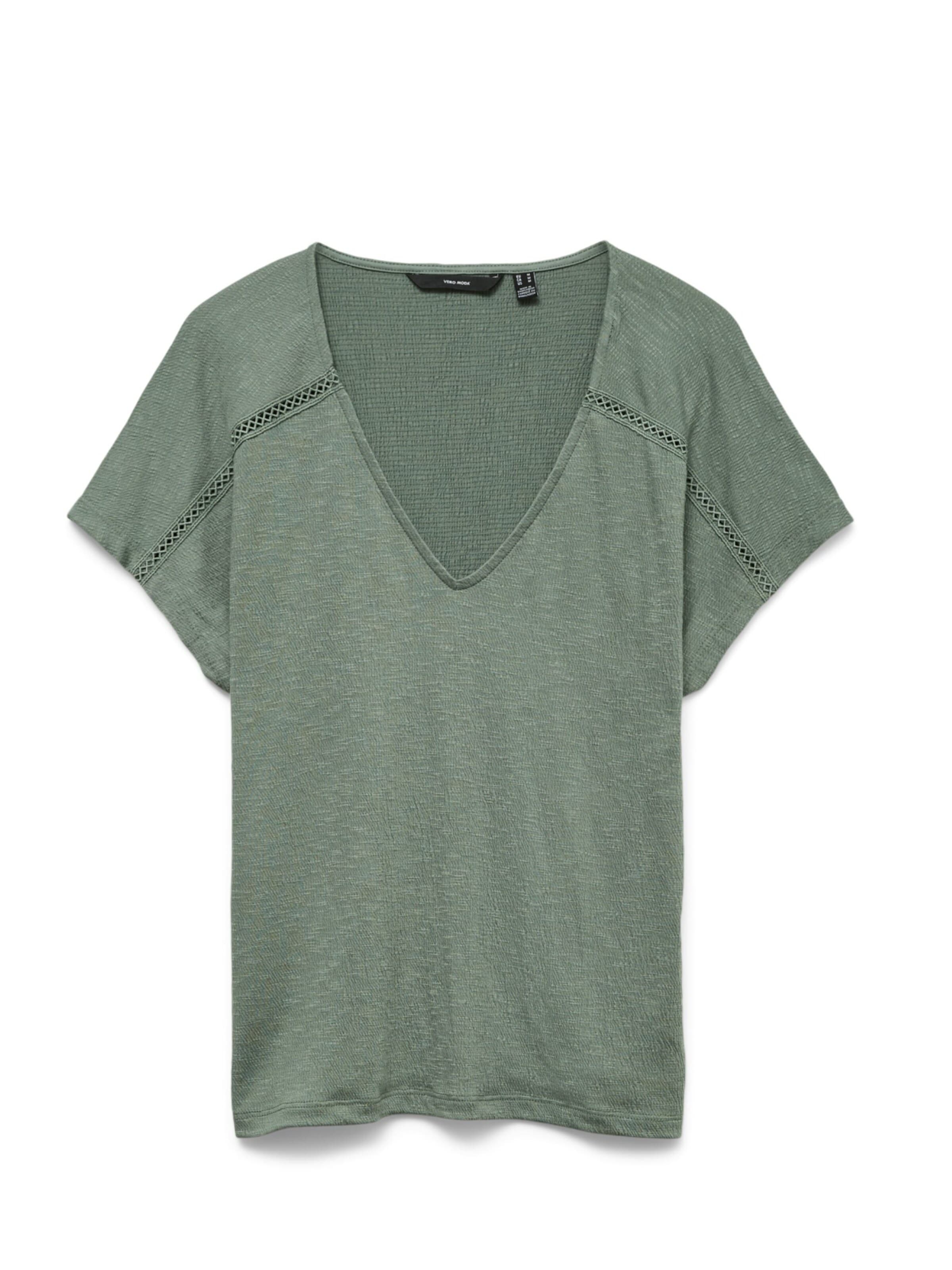 VERO MODA Blouse 'VERO MODA - Dames blouse' in Groen: voorkant